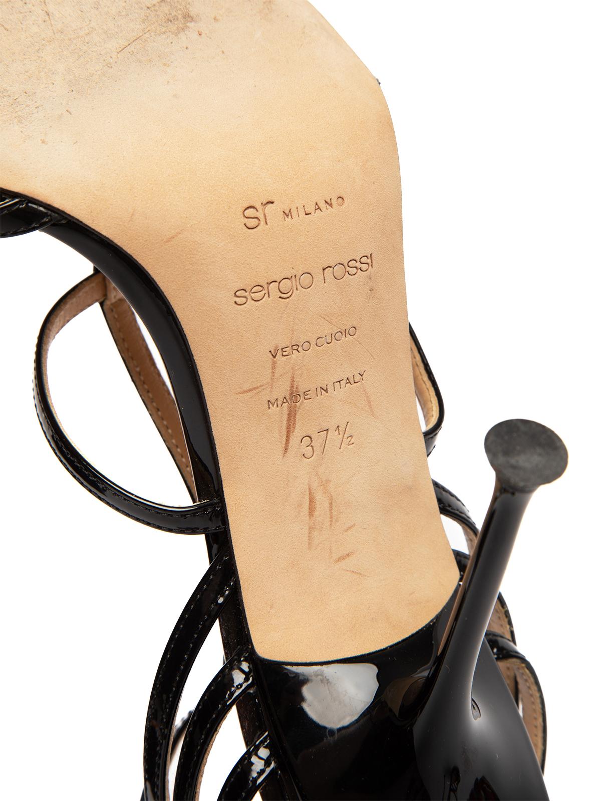 Black Pre-Loved Sergio Rossi Women's Caged Sandals Heels