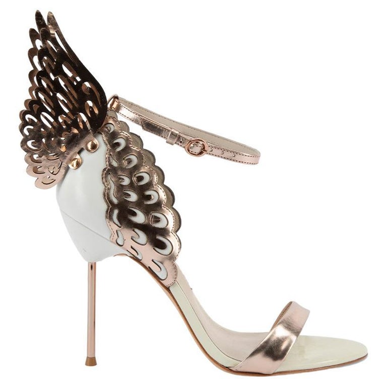 Escarpins Sophia Webster Evangeline - Taille 41 (EU) - Noir Satin Et Cuir - Talon Aiguille 7.5cm - Occasion 'jamais Portés'