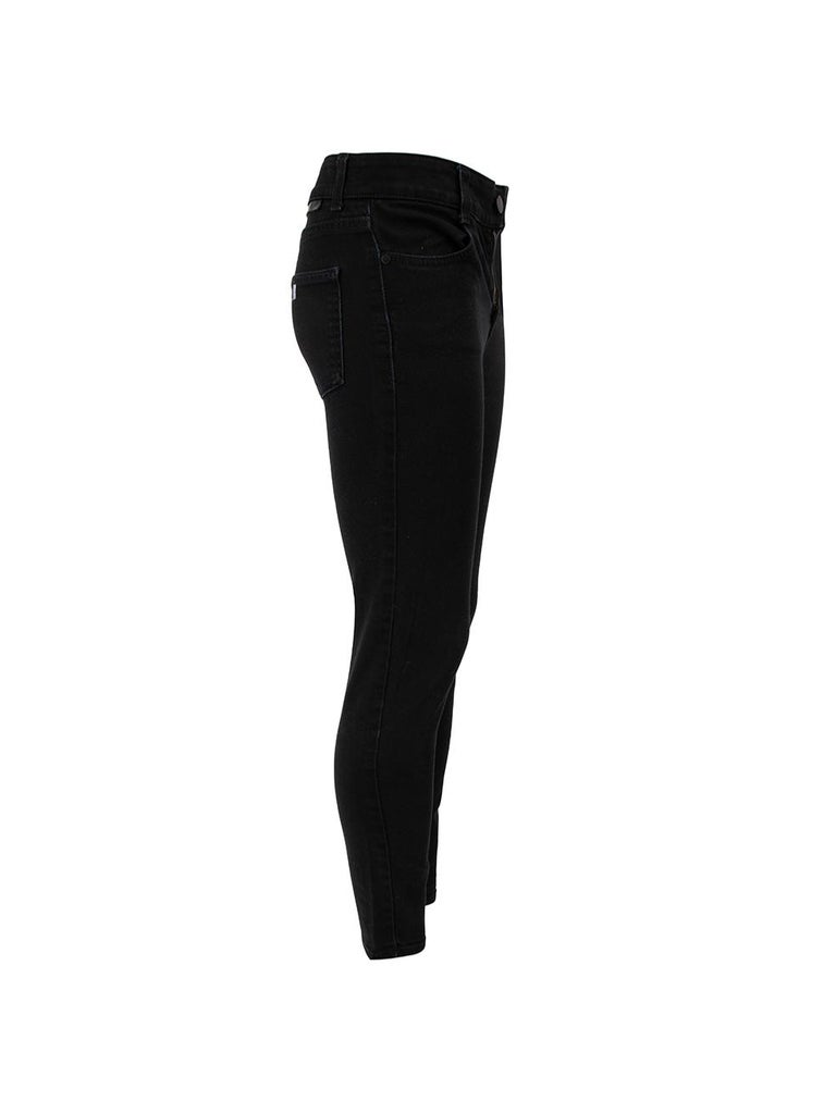 PreLoved Stella McCartney Women's Black Denim Slim Fit Jeans For Sale