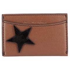 Pre-Loved Stella McCartney Women's Brown Leather Star Detail Card Holder