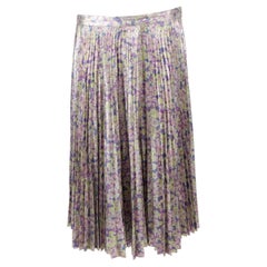 Stella McCartney - Jupe longue plissée à fleurs chromées pour femme