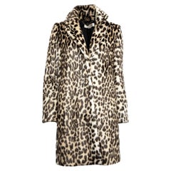 Cappotto lungo in pelliccia sintetica da donna di Stella McCartney con stampa leopardata