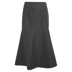 Pre-Loved Stella McCartney Women's Grey High Waisted Flared Midi Skirt