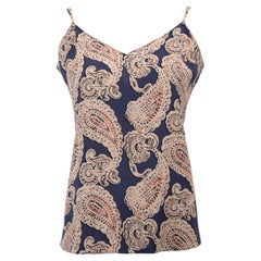 Pre-Loved Stella McCartney Women's Paisley Patterned Spaghetti Strap Silk Top