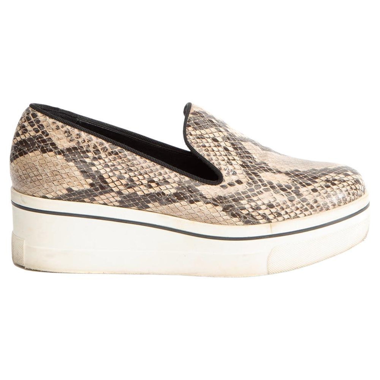 symbol Mansion Frontier Pre-Loved Stella McCartney Women's Python Print Vegetarian Leather Sneakers  For Sale at 1stDibs