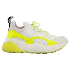 Pre-Loved Stella McCartney Women's White & Neon Yellow Eclypse Trainers