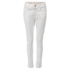 Pre-Loved Stella McCartney Women's White Star Patterned Skinny Jeans