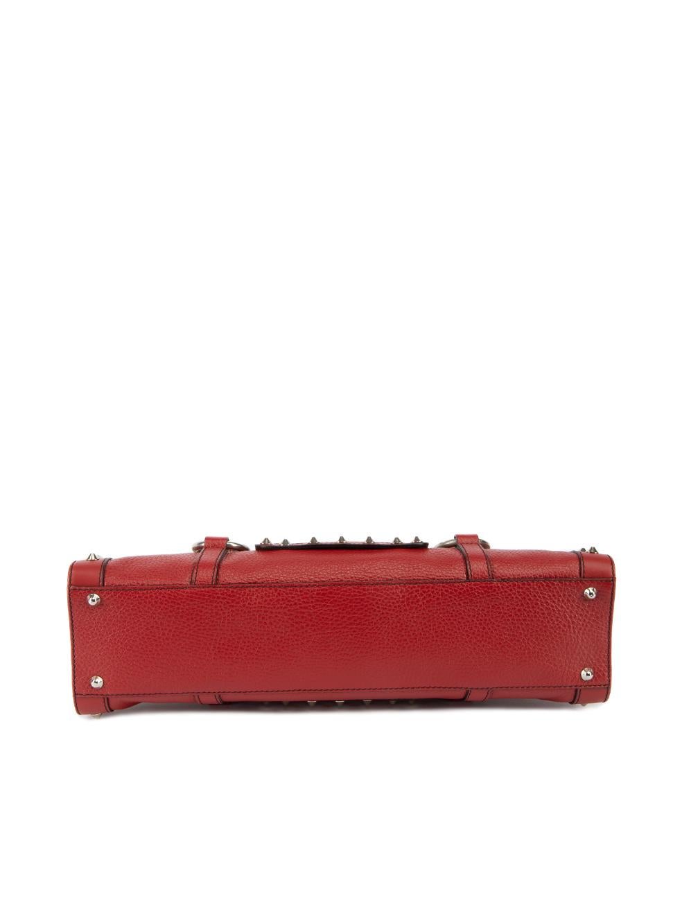Pre-Loved Tanner Krolle Women's Red Leather Studded Baguette Shoulder Bag In Excellent Condition In London, GB