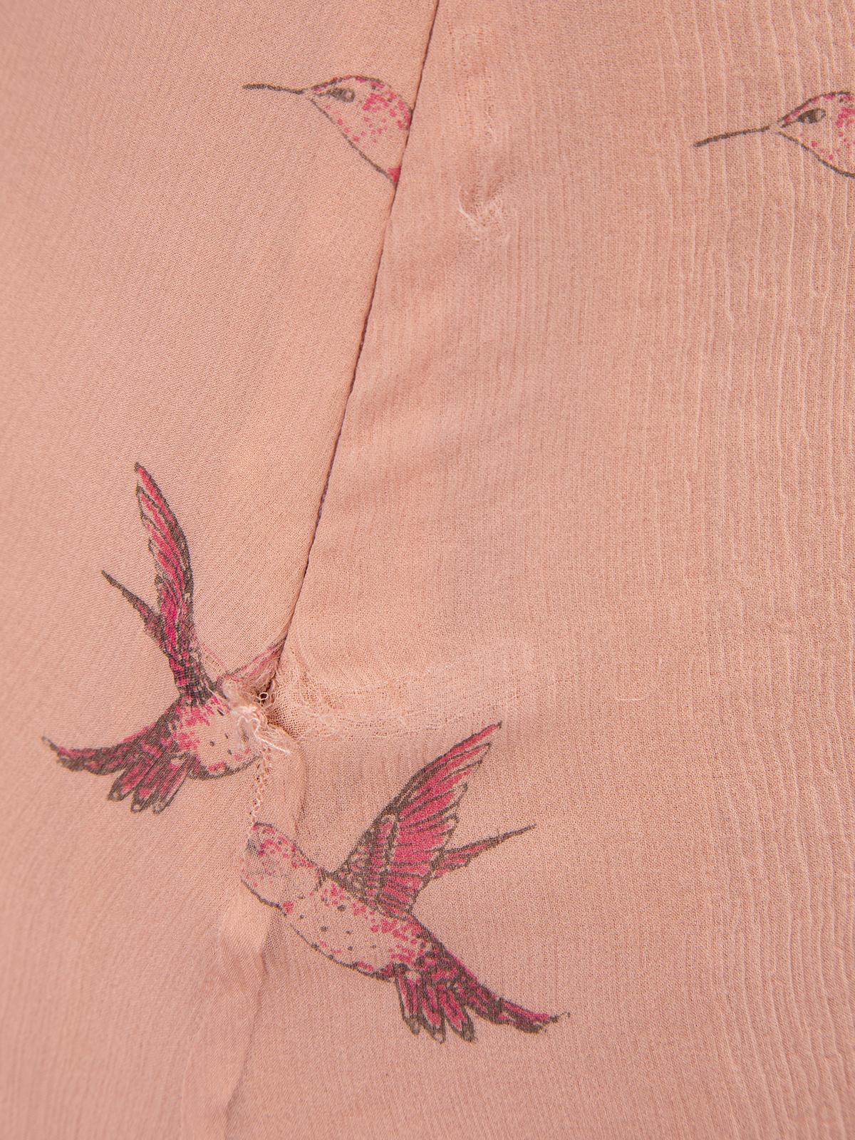 Pre-Loved Temperley London Women's Bird Pattern Silk Dress 4