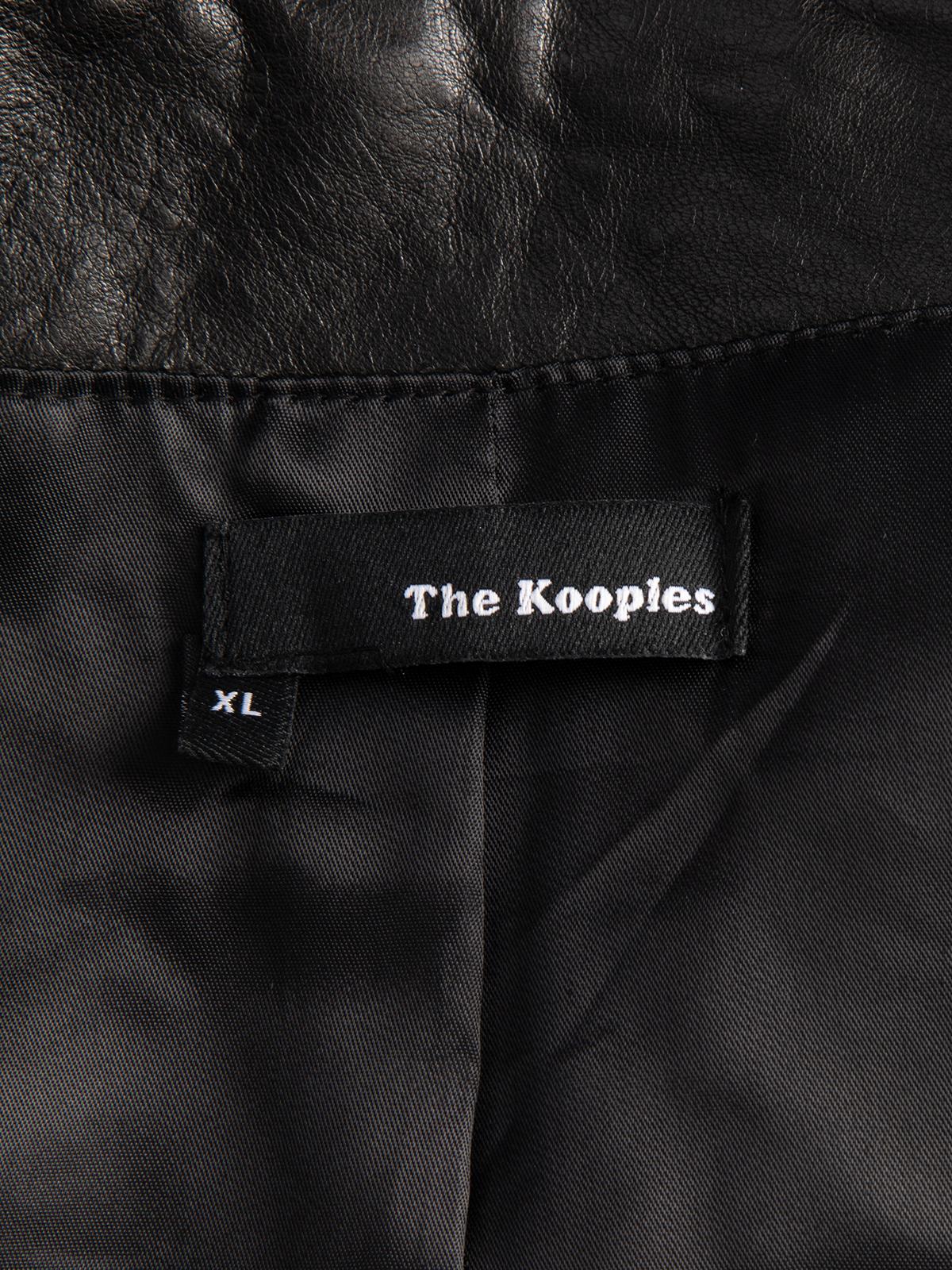 Pre-Loved The Kooples Women's Black Leather Quilted Biker Jacket 2