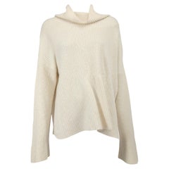 Pre-Loved The Row Women's Cream Cashmere Turtleneck Sweater