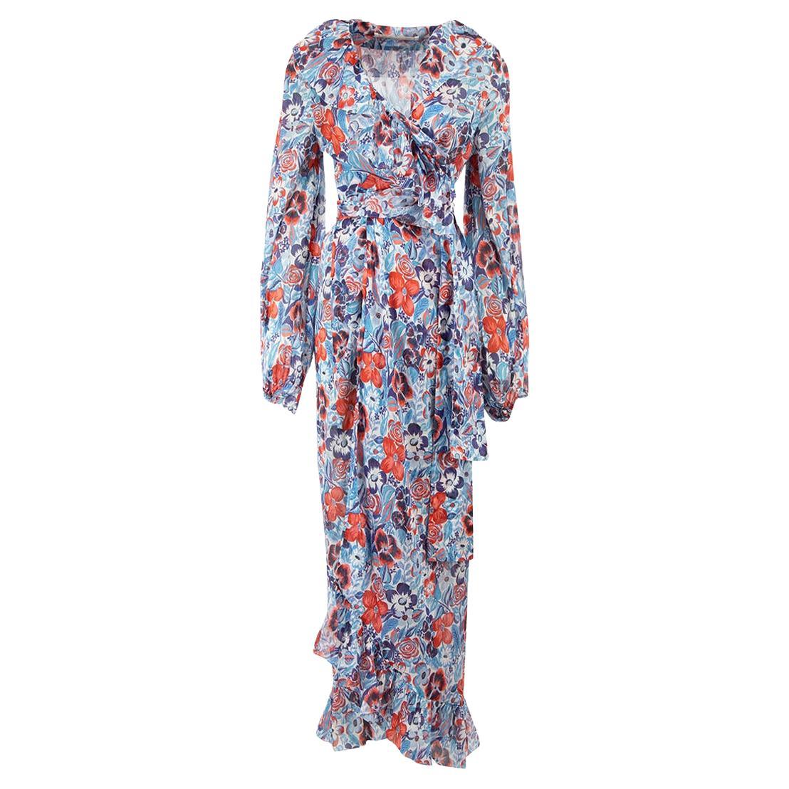Pre-Loved The Vampire's Wife Women's Floral Pattern Wrap Maxi Dress For Sale