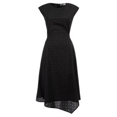 Pre-Loved Theory Luxe Women's Black Woven Detail Tie Waist Dress