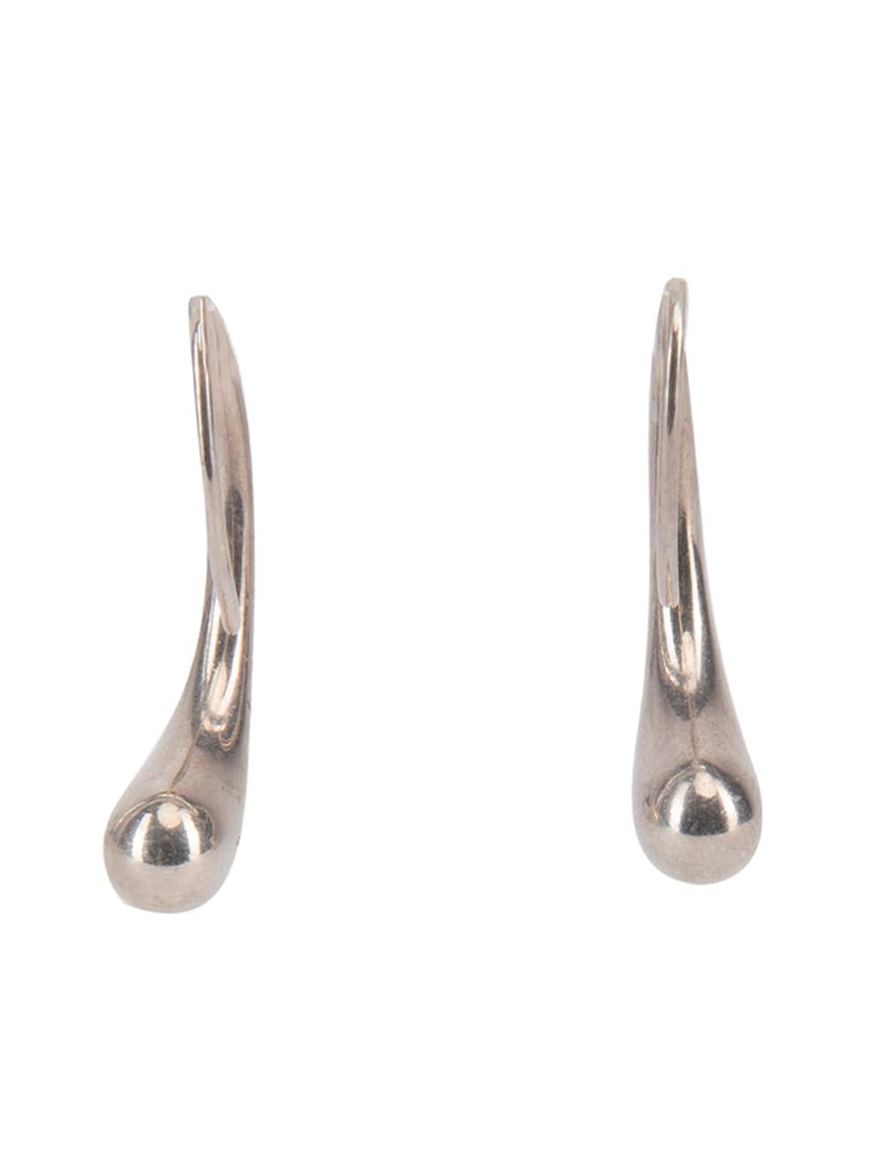 Pre-Loved Tiffany & Co Women's Sterling Sliver Teardrop Earrings In Excellent Condition In London, GB