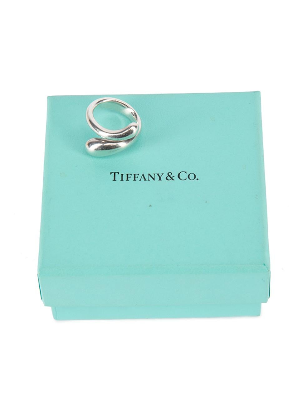 Pre-Loved Tiffany & Co Women's Sterling Sliver Teardrop Ring In Excellent Condition In London, GB