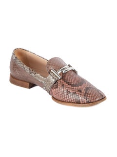 Pre-Loved Tod’s Women's Double T Snakeskin Loafers