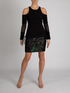 Pre-Loved Tom Ford Women's Black Animal Print Pattern Skirt