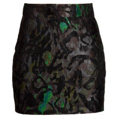 Pre-Loved Tom Ford Women's Black Animal Print Pattern Skirt