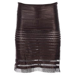 Pre-Loved Tom Ford Women's Brown Polyester Layered Ruffle Skirt