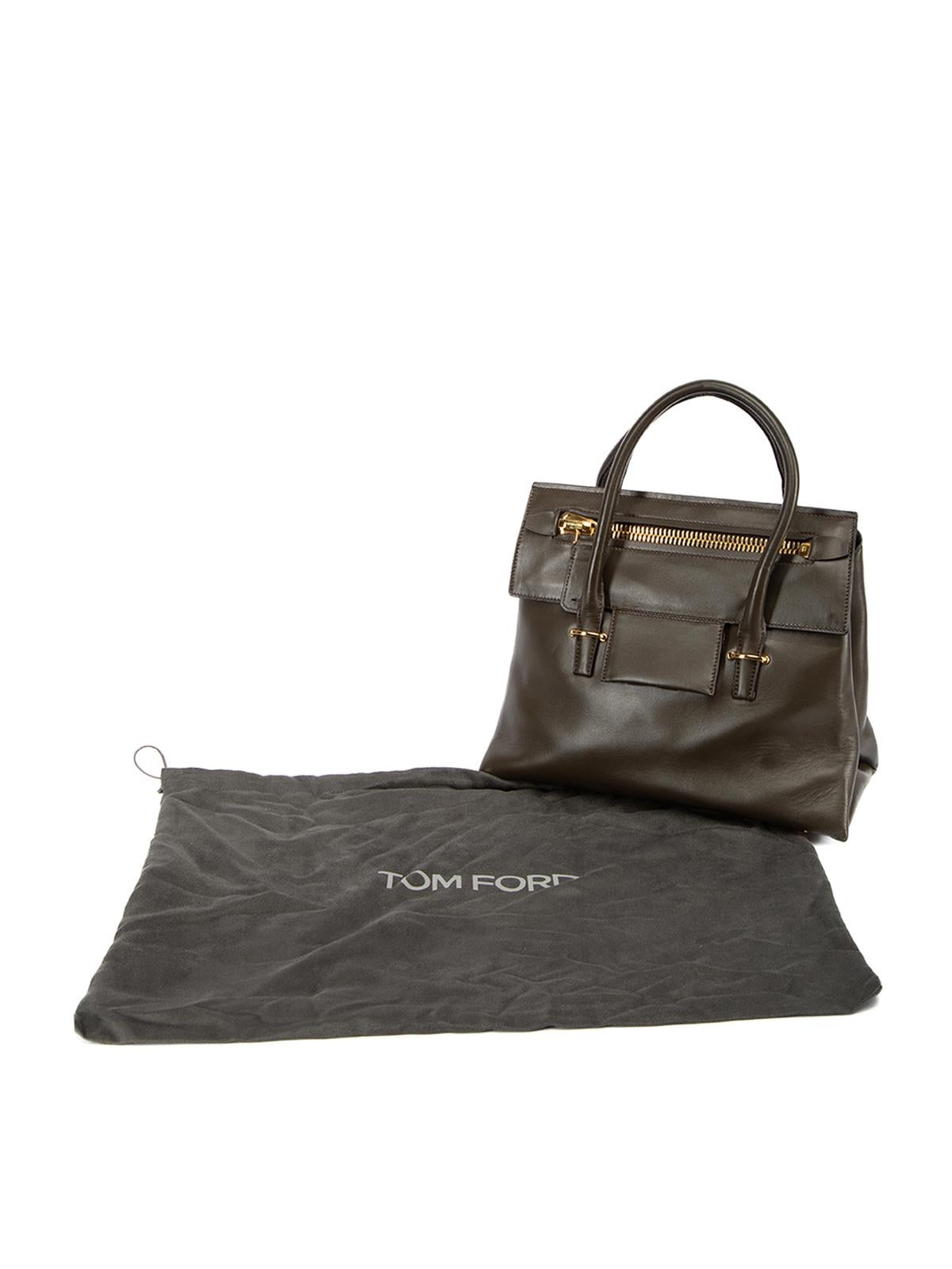 Pre-Loved Tom Ford Women's TF Icon Brown Satchel Bag 4