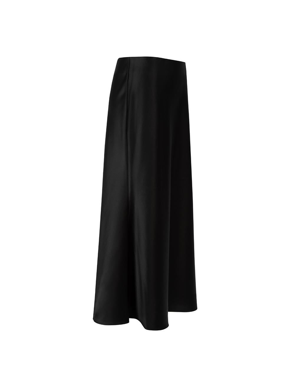 Pre-Loved Totême Women's Black Bias Cut Midi Skirt 1