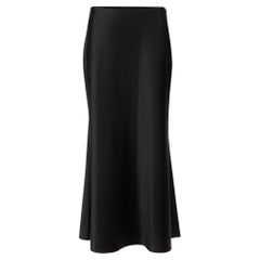 Pre-Loved Totême Women's Black Bias Cut Midi Skirt