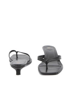Pre-Loved Totême Women's Black Kitten Heeled Thongs