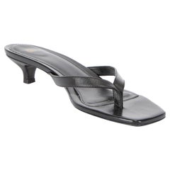 Pre-Loved Totême Women's Black Kitten Heeled Thongs