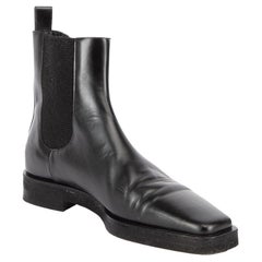 Pre-Loved Totême Women's Black Square Leather Chelsea Boots