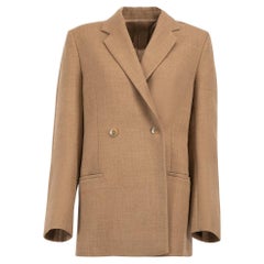 Pre-Loved Totême Women's Brown Wool Double Breasted Slit Blazer