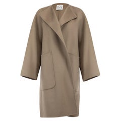 Pre-Loved Totême Women's Khaki Wool Underarm Cut Out Coat