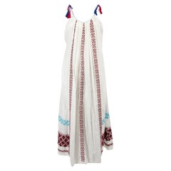 Pre-Loved Ulla Johnson Women's White Patterned Maxi Summer Dress