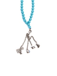 Pre-Loved Unbranded Women's Dangle Charm Diamonds Necklace and Bracelet