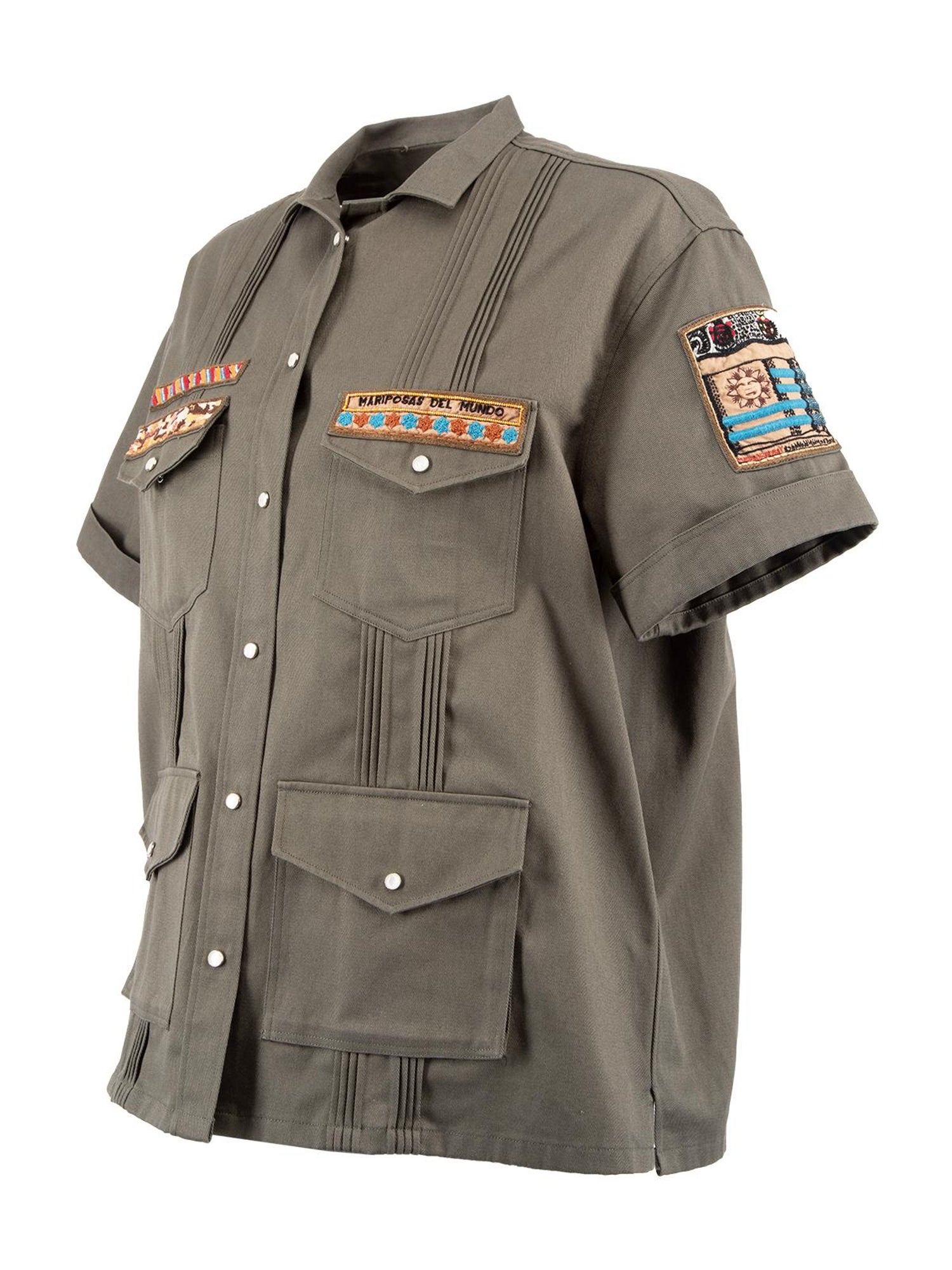 Pre-Loved Valentino Garavani Women's Army Short Sleeve Shirt For Sale at  1stDibs