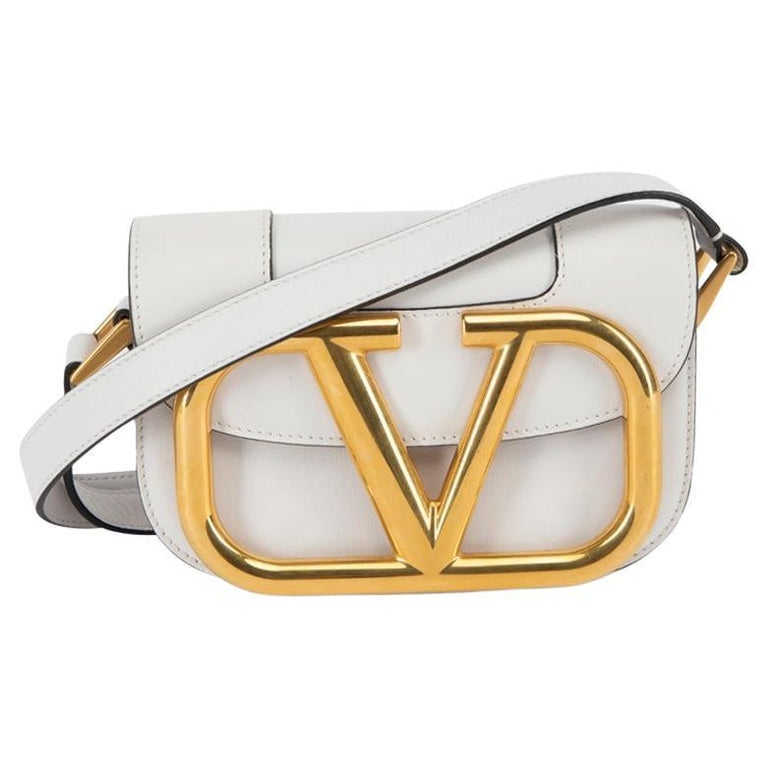Pre-Loved Valentino Garavani Women's White Small Supervee Crossbody Bag For  Sale at 1stDibs