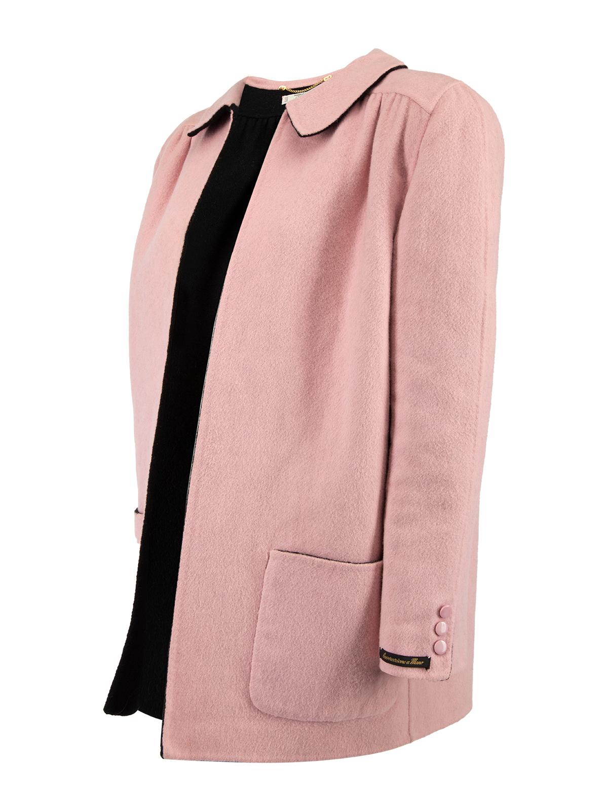 Pre-Loved Valentino Miss V Women's Wool Vintage Coat with Peter Pan Collar 1