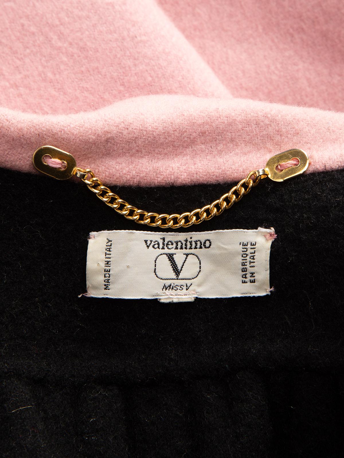 Pre-Loved Valentino Miss V Women's Wool Vintage Coat with Peter Pan Collar 2
