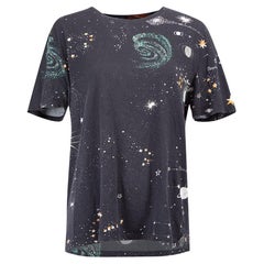 Pre-Loved Valentino Spa Women's Navy Solar System Print T-Shirt