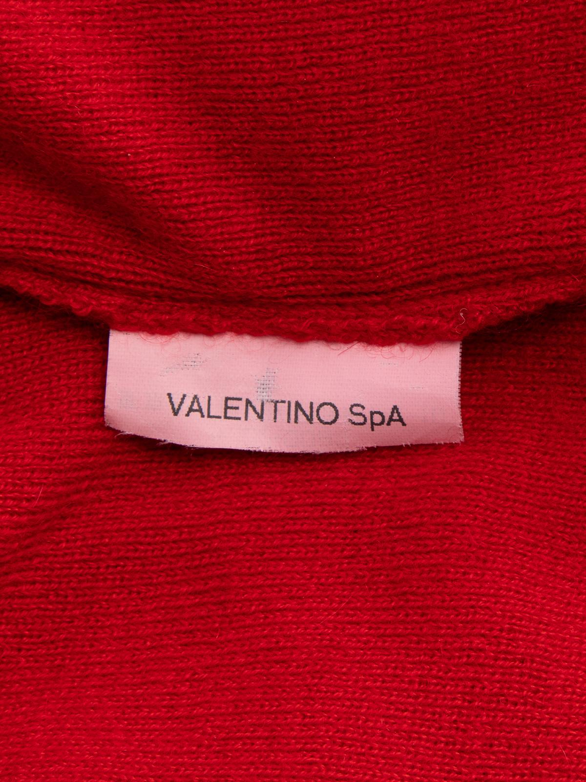 Pre-Loved Valentino Spa Women's Vintage Red Knot Accent Knitted Top 4