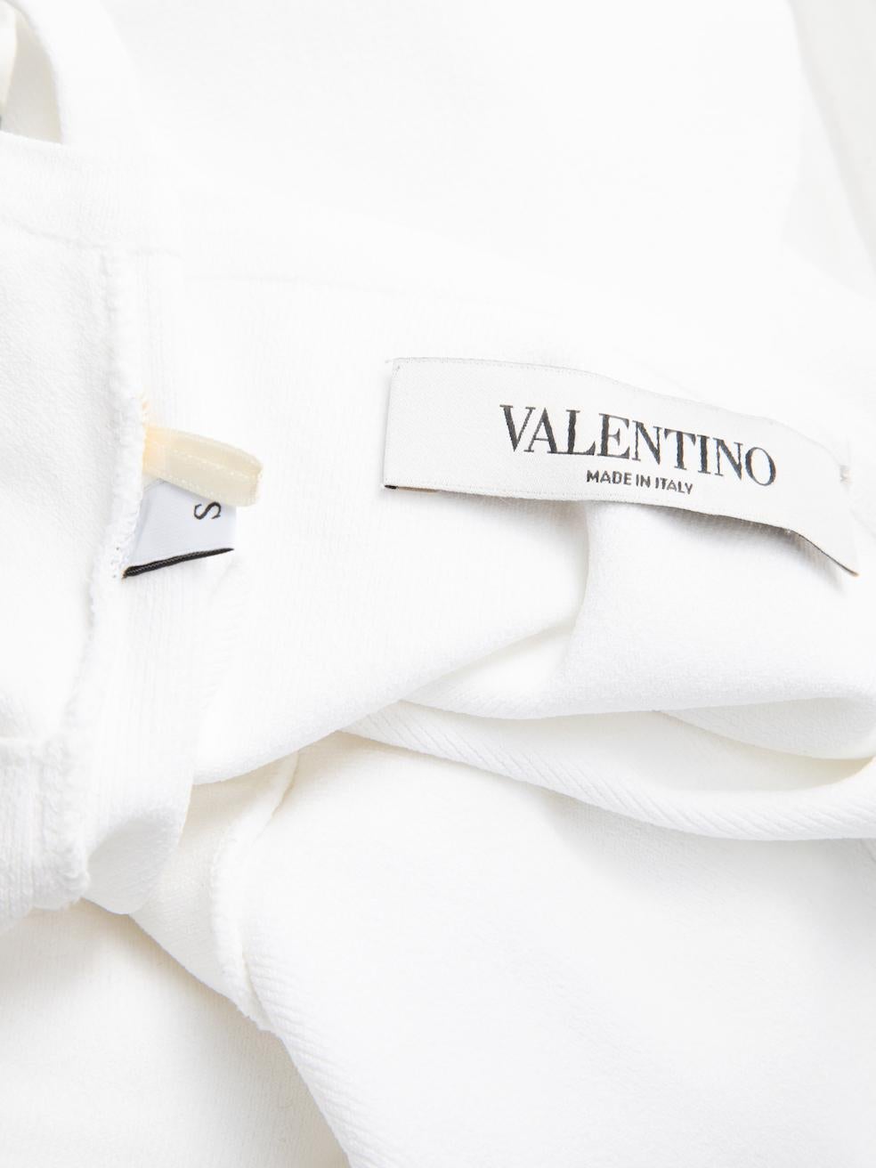 Pre-Loved Valentino Spa Women's White Wavy Wrap V-Neck Tank Top 1