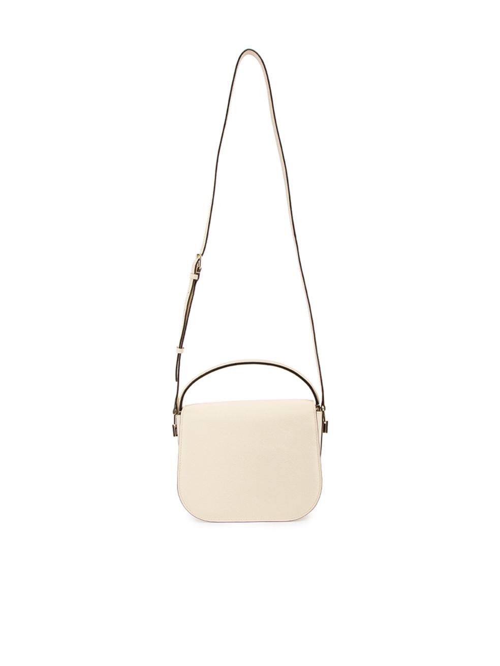 Pre-Loved Valextra Women's Cream Iside Crossbody Bag In Excellent Condition In London, GB