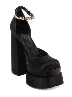 Pre-Loved Versace Women's Satin Crystal Embellishment D Orsay Pumps