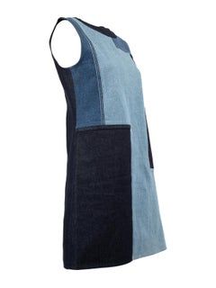 Pre-Loved Victoria Beckham Women's Denim Patchwork Dress