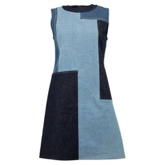 Used Pre-Loved Victoria Beckham Women's Denim Patchwork Dress