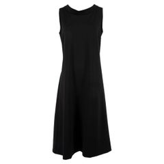 Pre-Loved Yves Saint Laurent Women's Black Autumn 2010 Wool Sleeveless Shift Mid