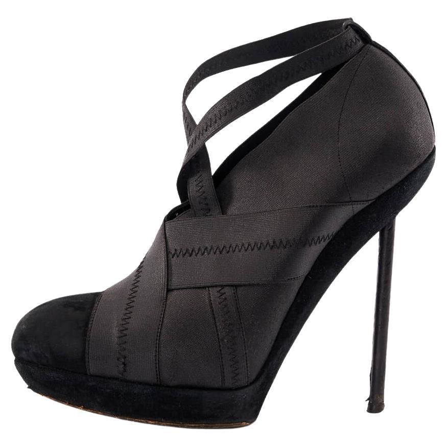 YSL Black Patent Platform Heels with Front Bow - 36 For Sale at 1stDibs ...