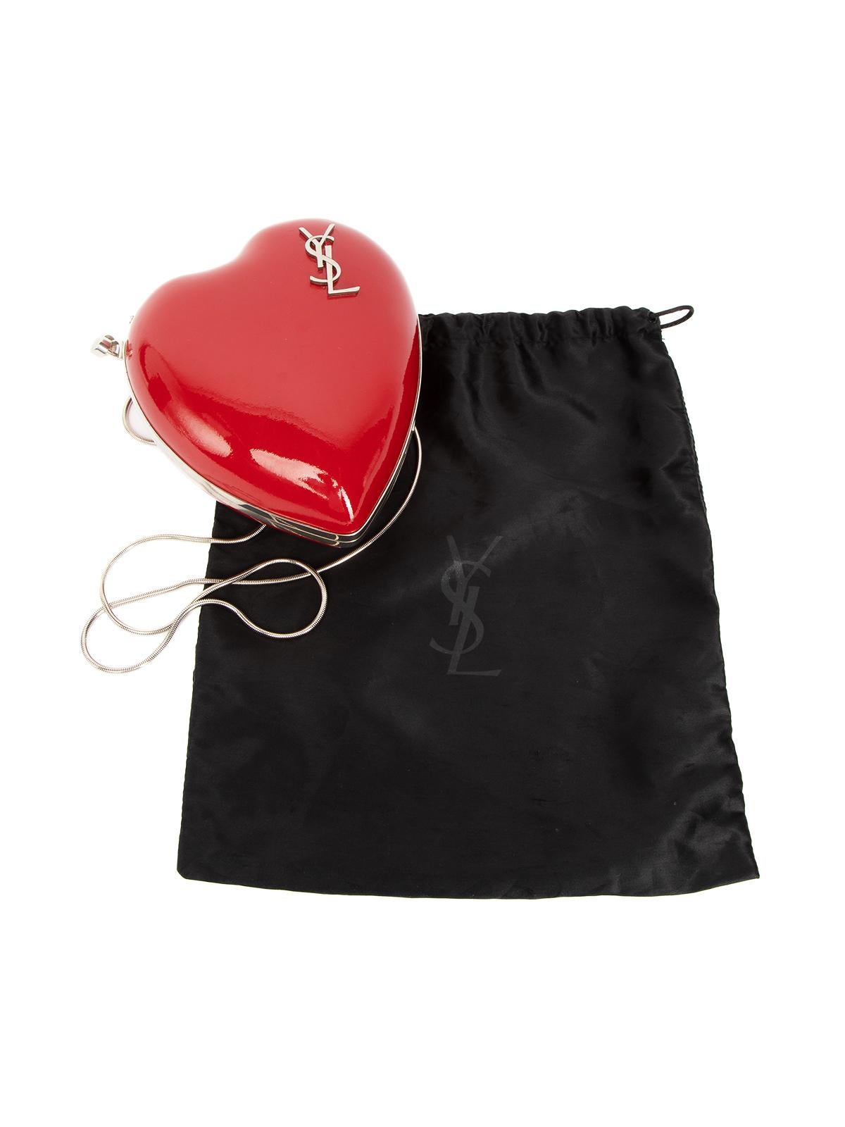 Pre-Loved Yves Saint Laurent Women's Heart Clutch Bag 2