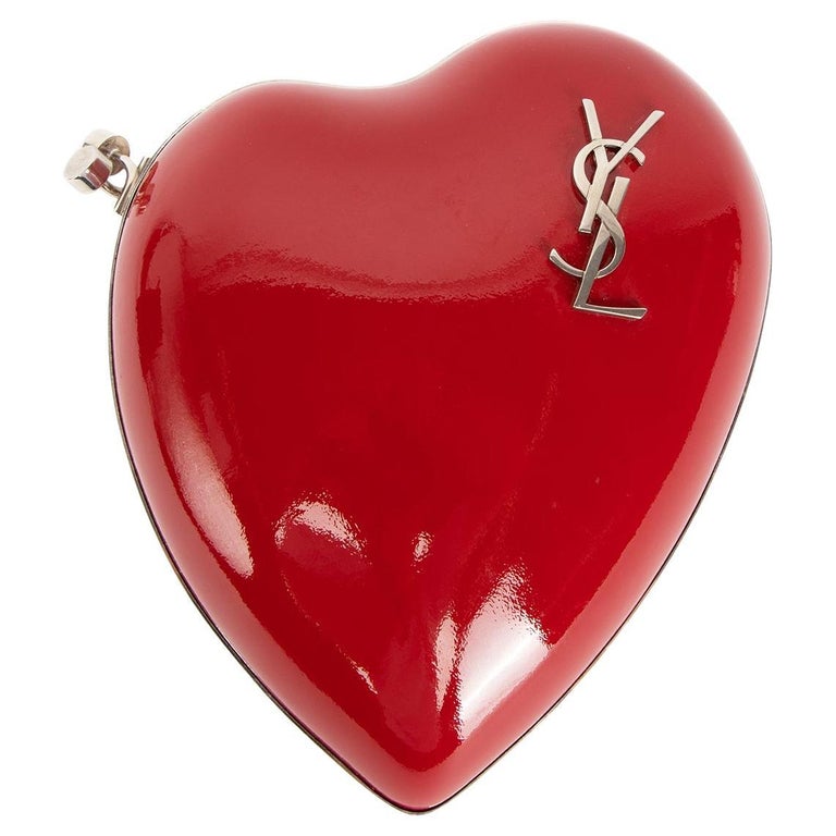 PreLoved Yves Saint Laurent Women's Heart Clutch Bag For Sale at 1stDibs