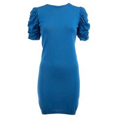 Pre-Loved Yves Saint Laurent Women's Knitted Ruched Midi Dress