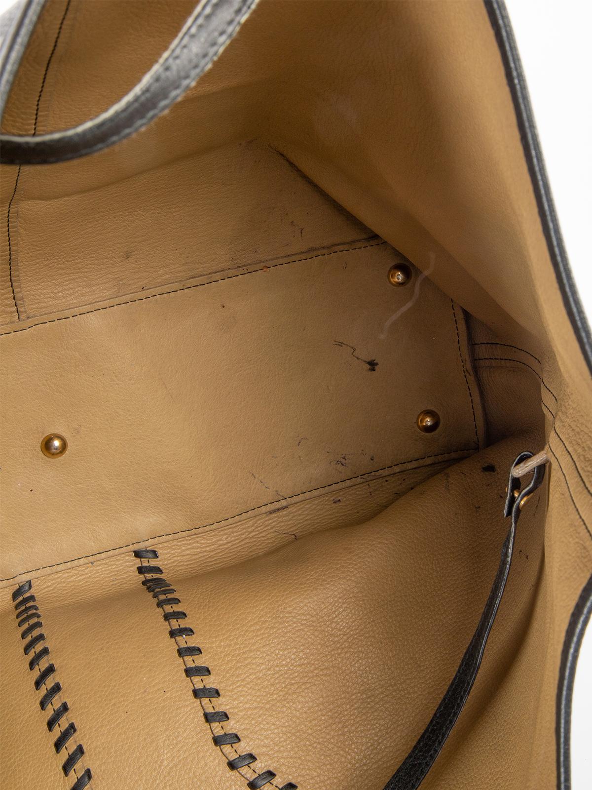 Pre-Loved Yves Saint Laurent Women's Leather Y Logo Tote Bag 5
